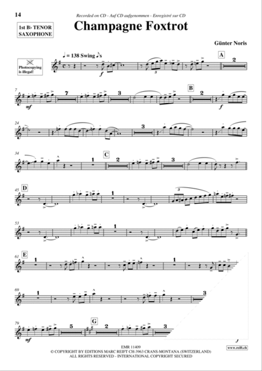 Play The 1st Tenor Sax With The Ballroom Dance Orchestra Vol. 2 Tenor Saxophone scores gallery preview page 14