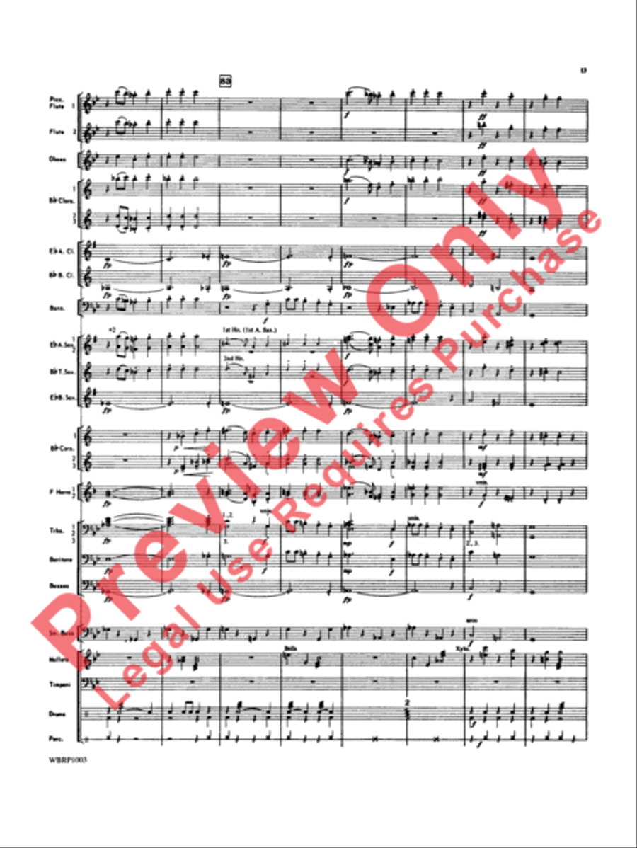 Looney Tunes Overture Looney Tunes Overture Concert Band scores gallery preview page 14