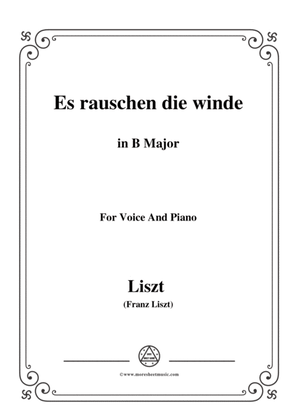 Book cover for Liszt-Es rauschen die winde in B Major,for Voice and Piano