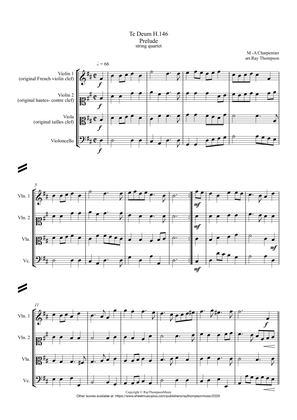 Book cover for Charpentier: Te Deum H.146 Prelude _ string quartet