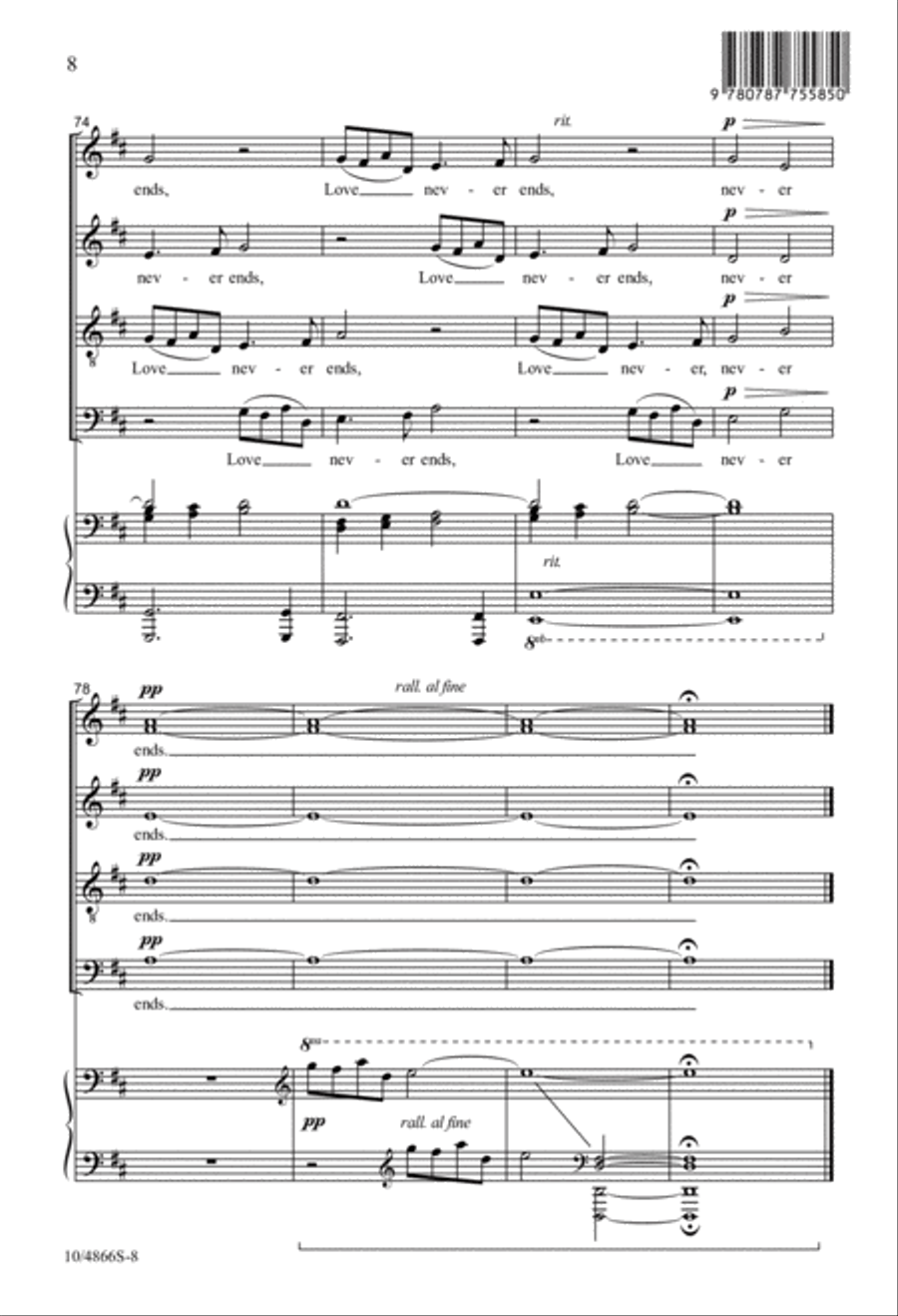 Love Never Ends 4-Part scores gallery preview page 8