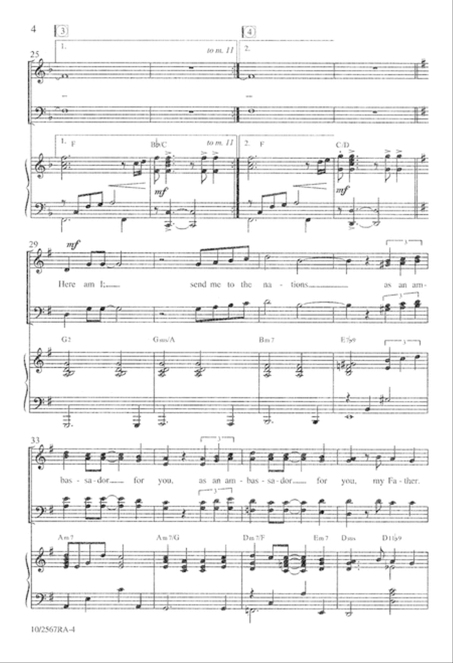 Here Am I 4-Part scores gallery preview page 4