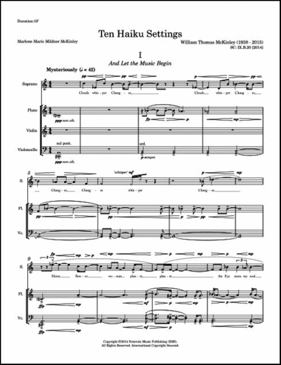 Ten Haiku Settings Choir scores gallery preview page 3