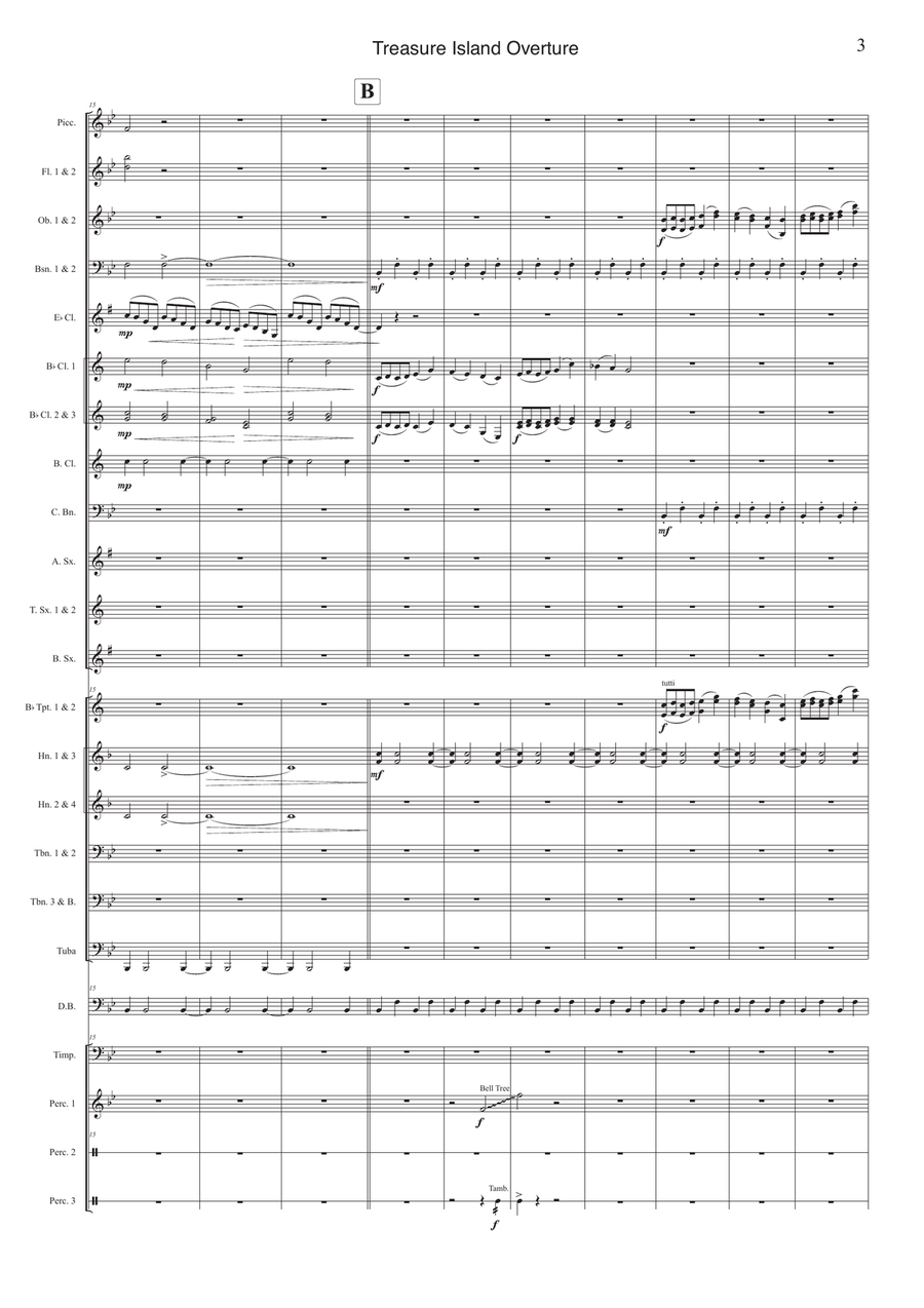 Treasure Island Overture - original composition for Concert Band by Daniel Edwards Concert Band scores gallery preview page 5