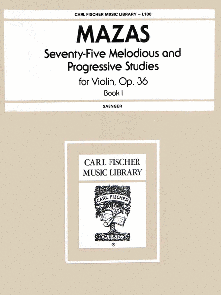 75 Melodious and Progressive Studies, Op. 36-Bk. 1