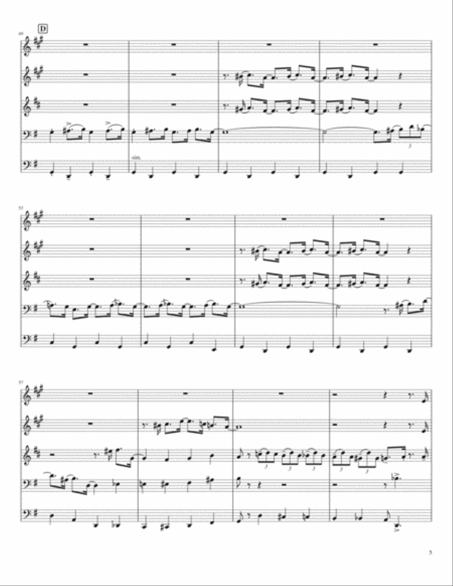 St. Louis Blues - Full Score Brass Quintet scores gallery preview page 5