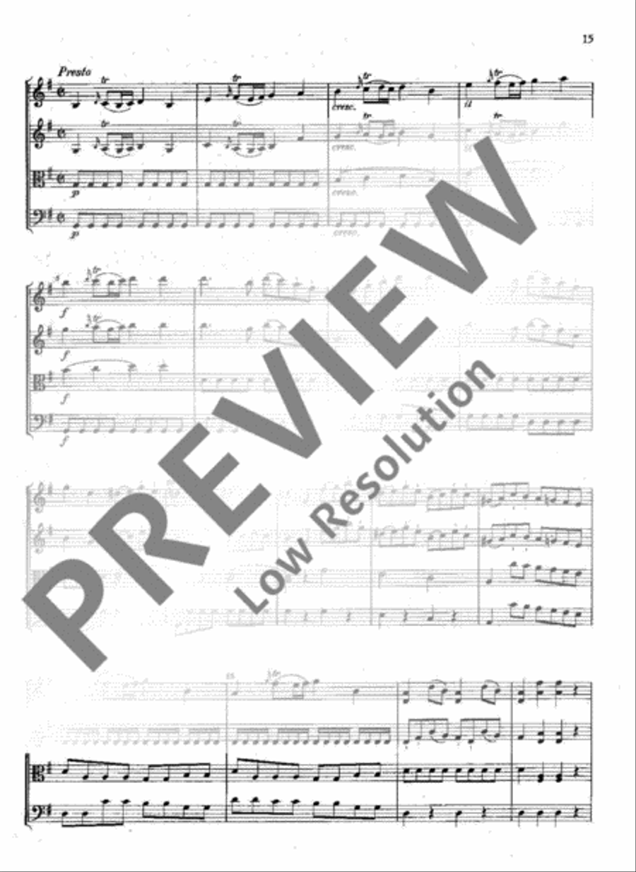 Quartet concertante G Major String Quartet scores gallery preview page 20