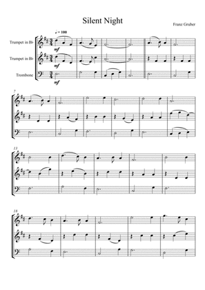 Franz Gruber - Silent Night (Trumpet, Trumpet and Trombone Trio)