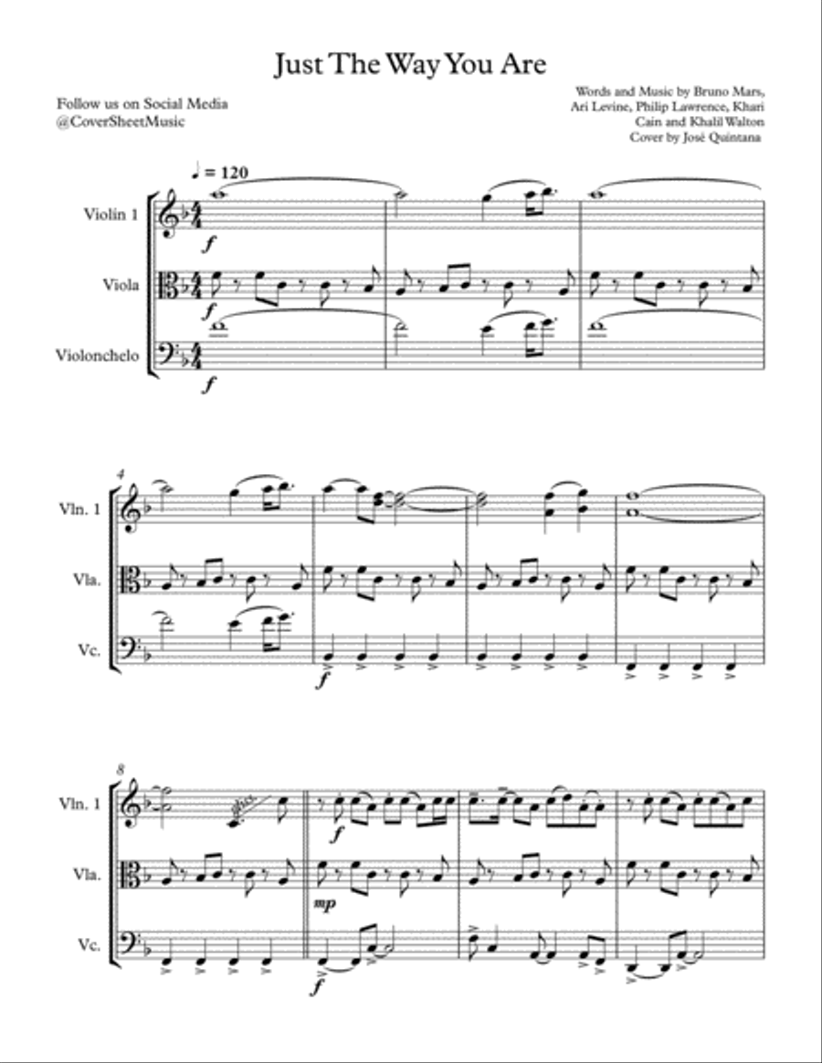 Just The Way You Are String Trio scores gallery preview page 2