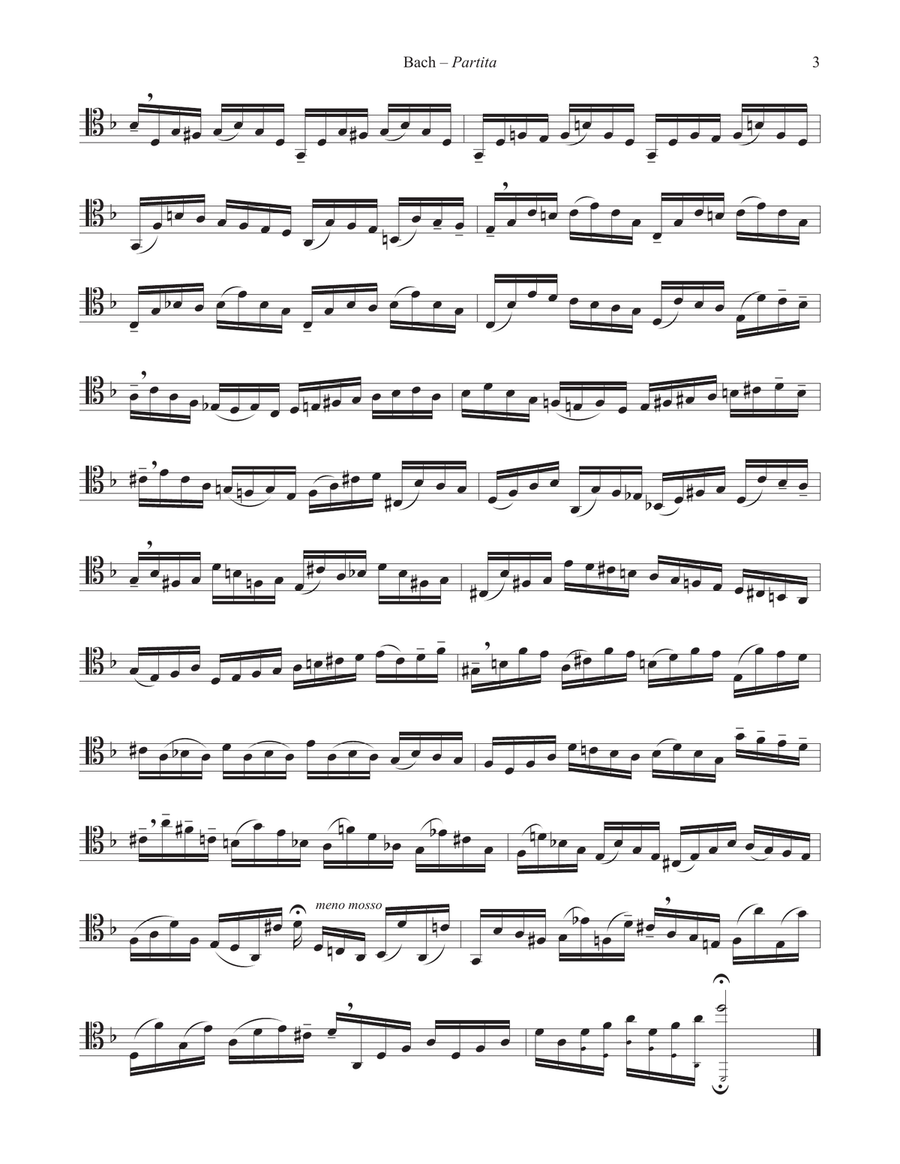 Partita BWV 1013 for Trombone Alone Trombone Solo scores gallery preview page 3