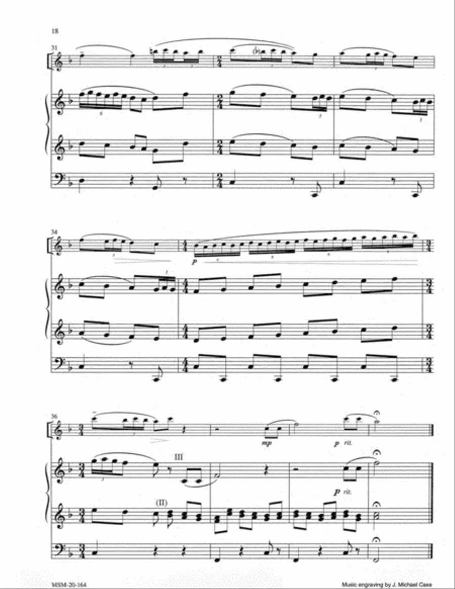 Three Carols for Oboe and Organ Oboe scores gallery preview page 7