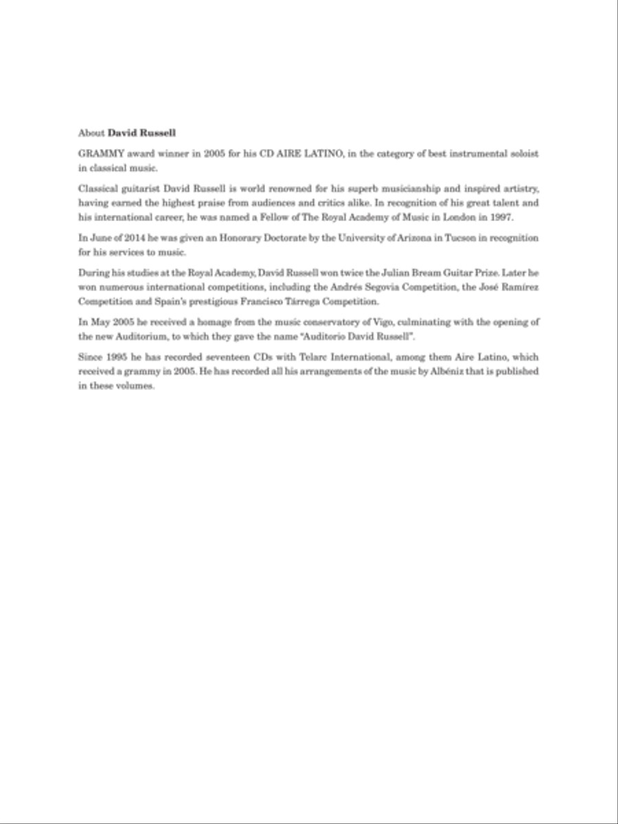 The Music of Albéniz, vol. 2 Classical Guitar scores gallery preview page 3