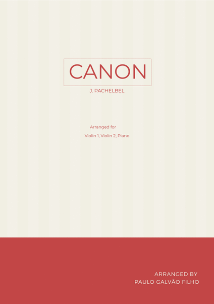 CANON IN D - STRING PIANO TRIO (I VIOLIN, II VIOLIN & PIANO) image number null