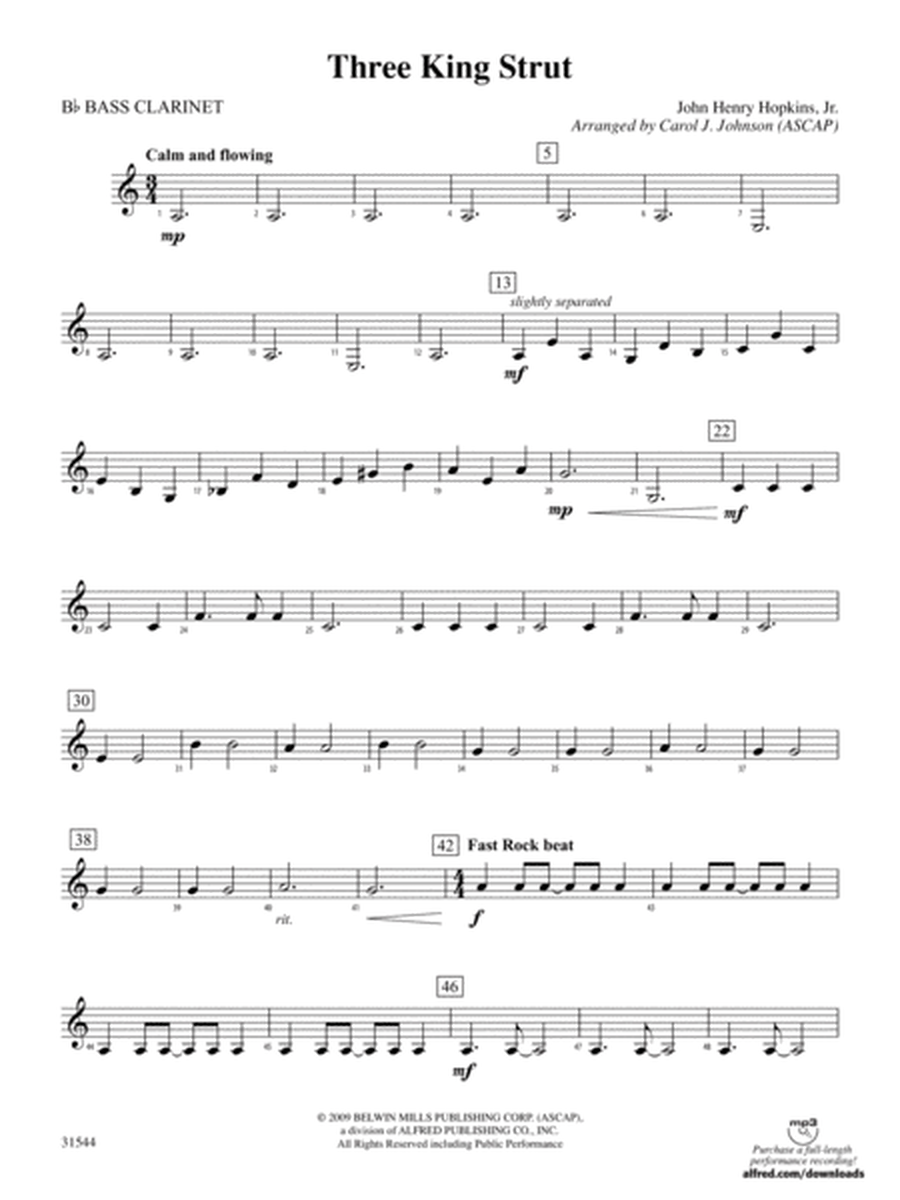 Three King Strut: B-flat Bass Clarinet