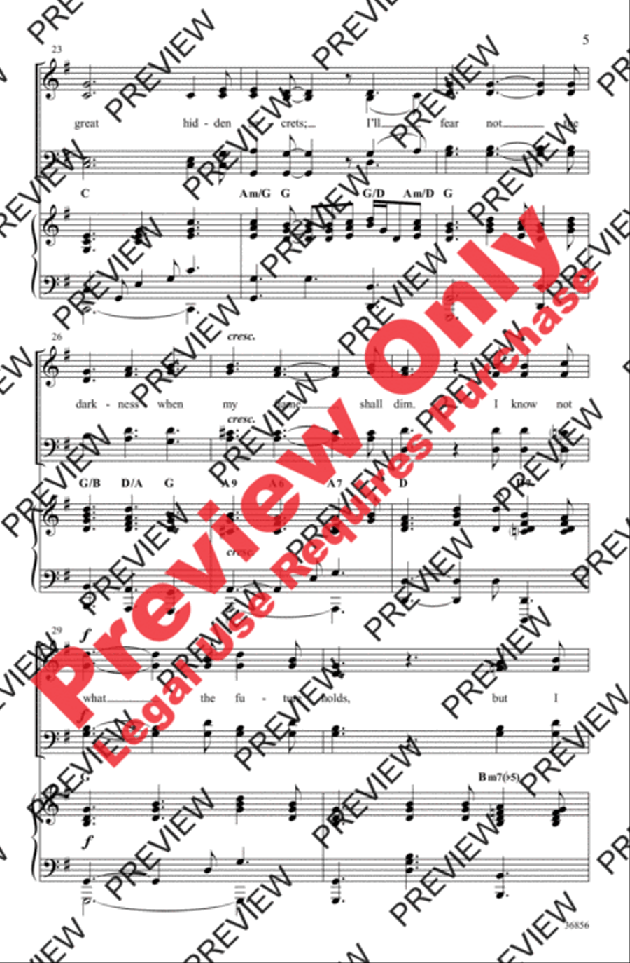 Known Only to Him 4-Part scores gallery preview page 5