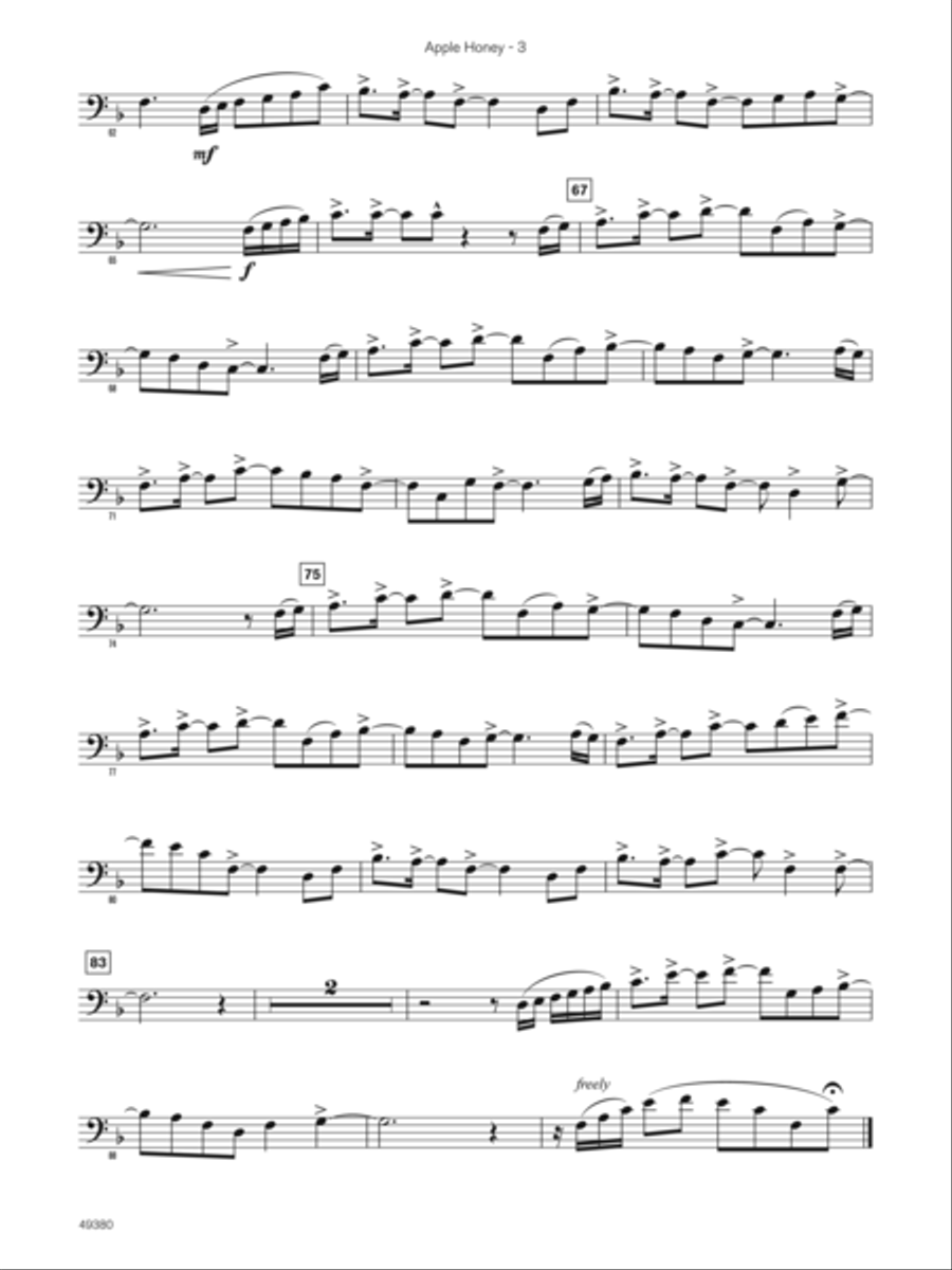 Apple Honey (Sound Innovations Soloist, Bassoon) Small Ensemble scores gallery preview page 3
