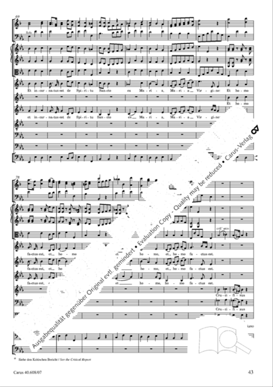 Missa Sancti Bernardi von Offida in B 4-Part scores gallery preview page 58