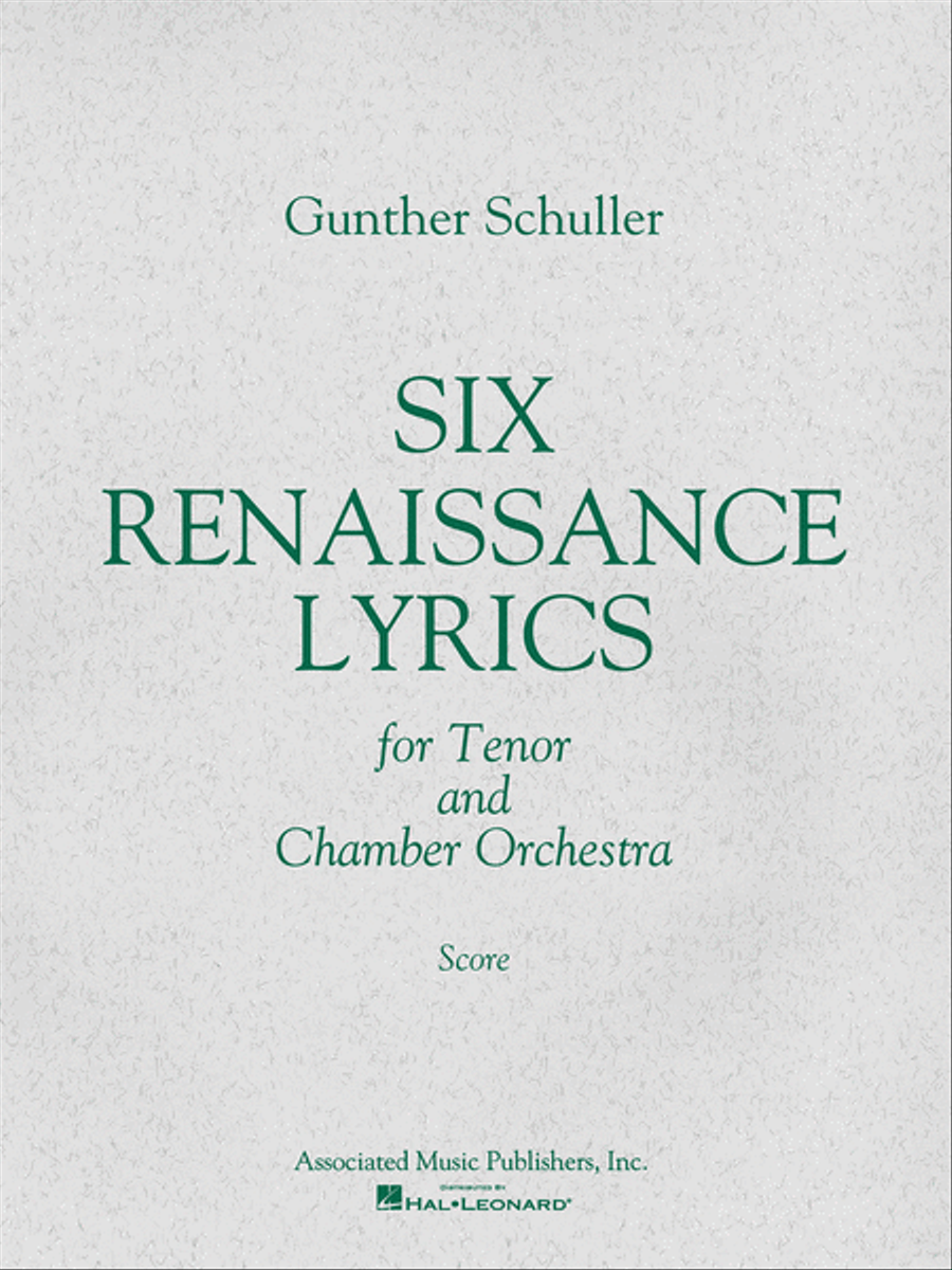 6 Renaissance Lyrics (1962) Orchestra scores gallery preview page 1