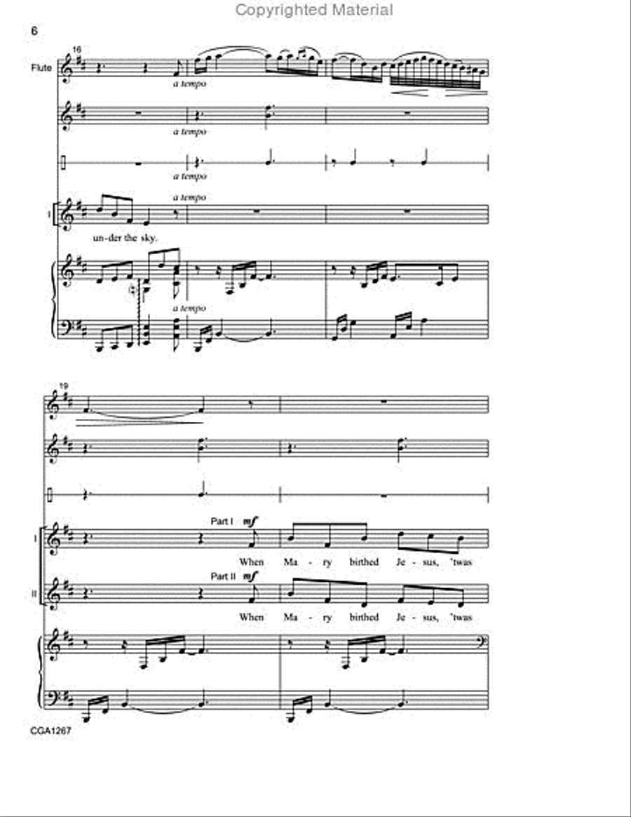 I Wonder as I Wander Unison Choir scores gallery preview page 5