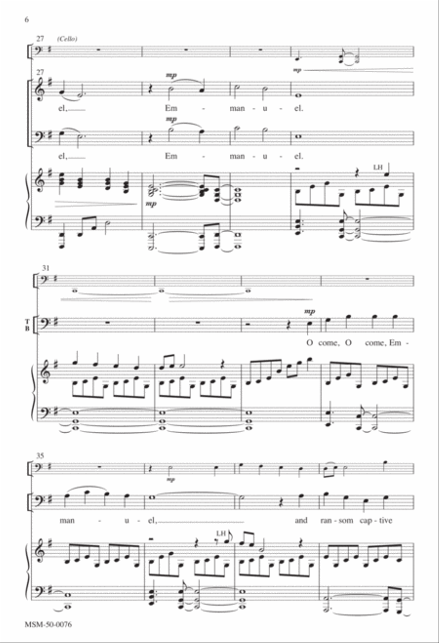 O Come, O Come, Emmanuel 4-Part scores gallery preview page 4