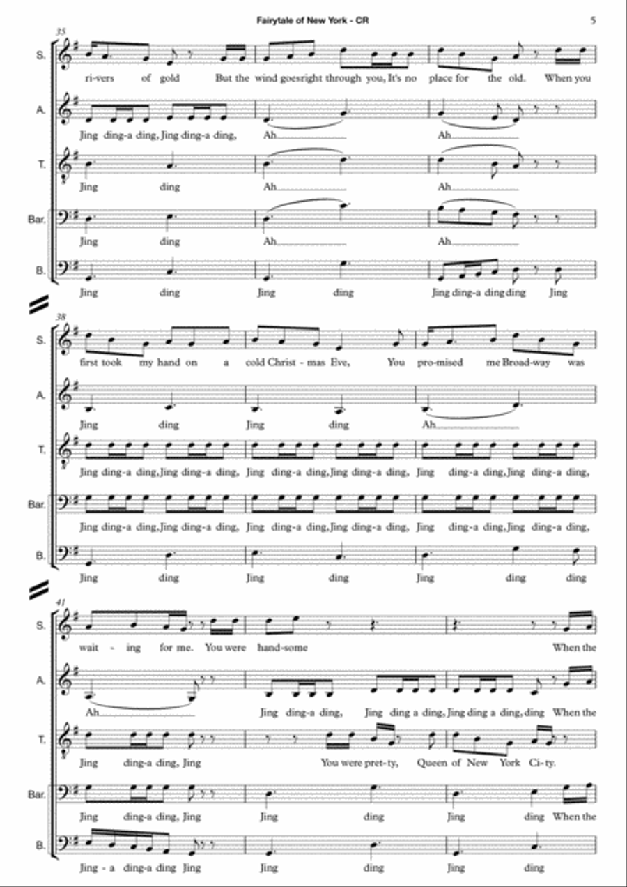 Fairytale Of New York 4-Part scores gallery preview page 5