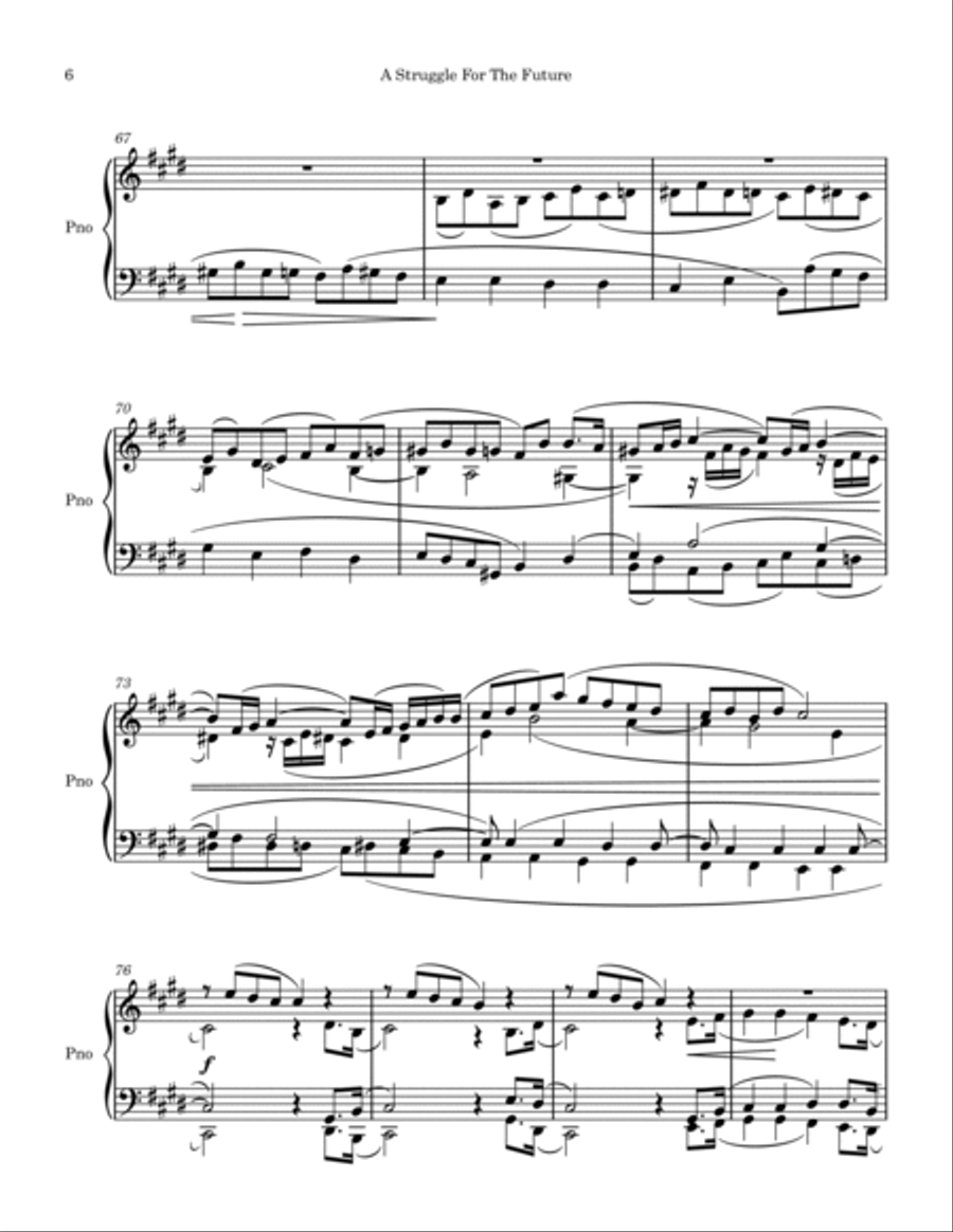 A Struggle For The Future Piano Solo scores gallery preview page 6