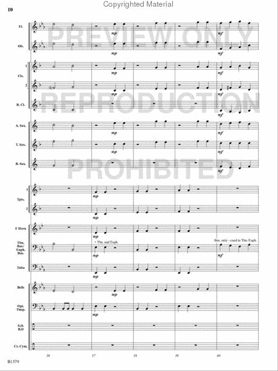 The Spacious Firmament on High Concert Band scores gallery preview page 9