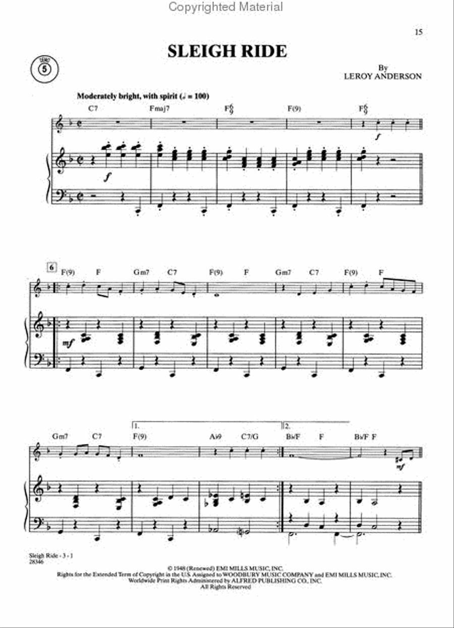 Christmas Instrumental Solos: Popular Christmas Songs - Piano Accompaniment Piano Accompaniment scores gallery preview page 4