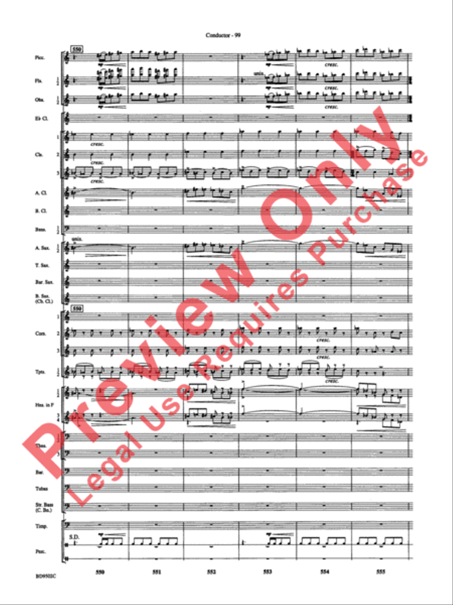Symphony No. 3 for Band Concert Band scores gallery preview page 102