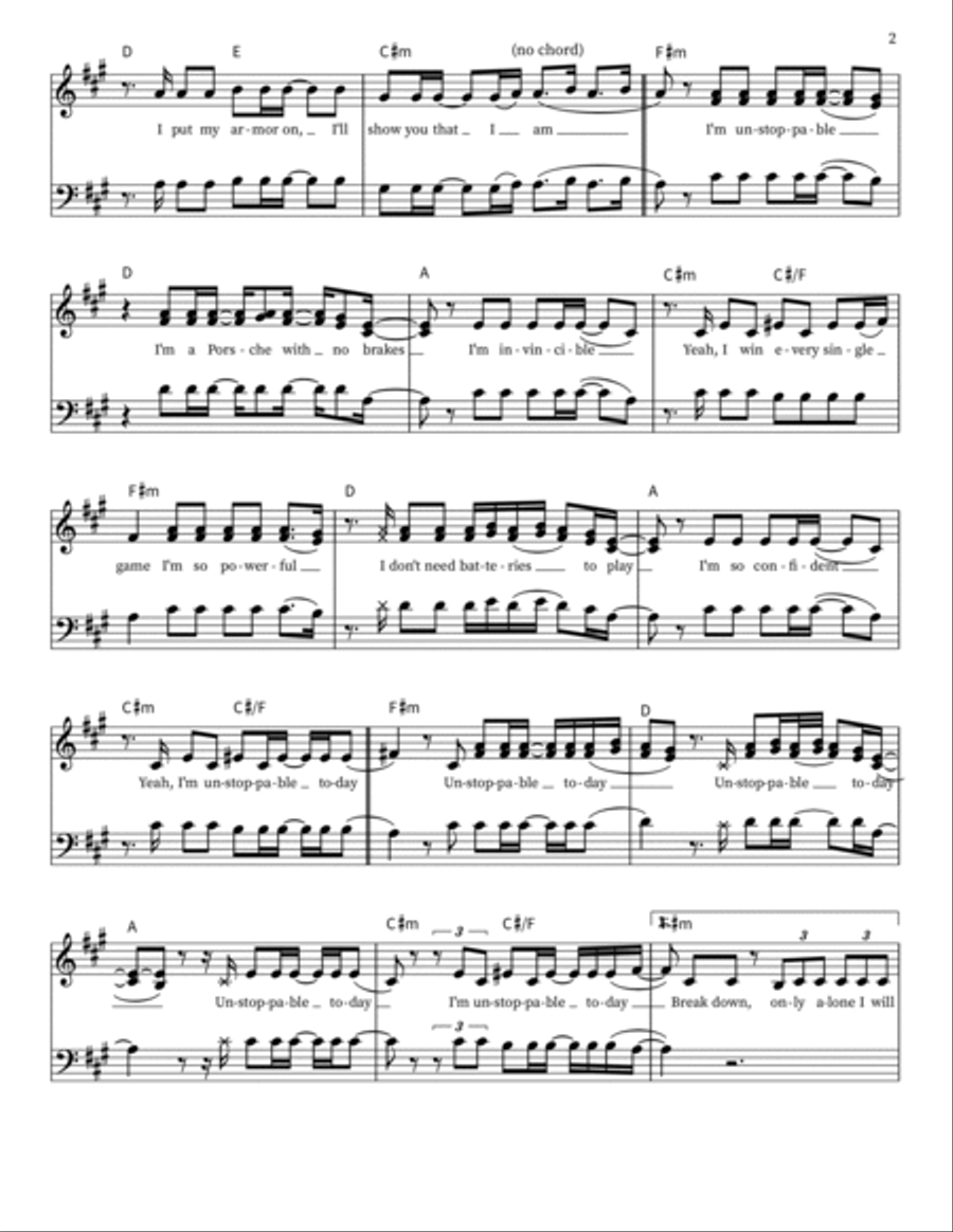 Unstoppable 3-Part scores gallery preview page 2