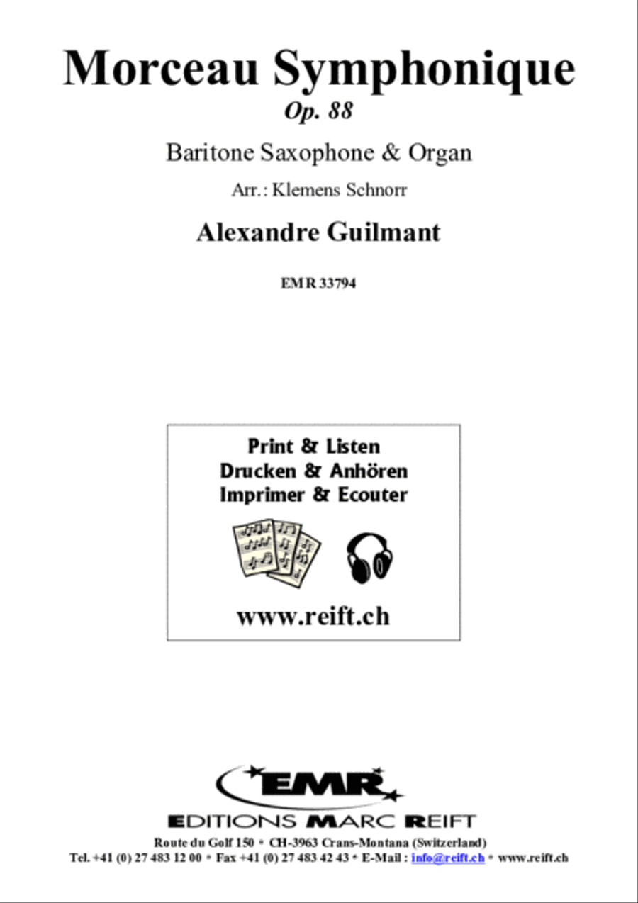 Morceau Symphonique Morceau Symphonique Baritone Saxophone scores gallery preview page 2