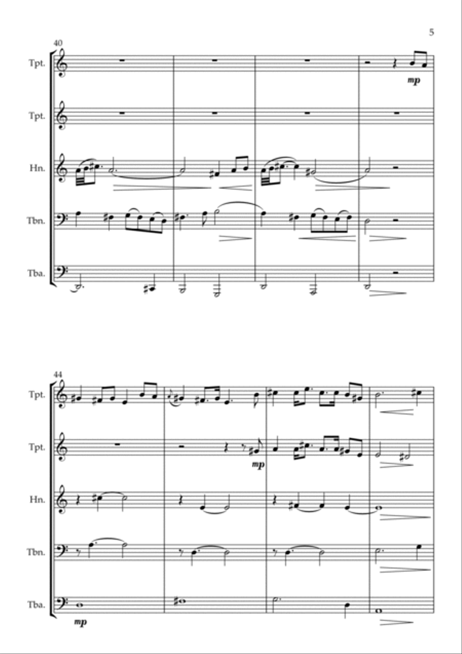 Four Scottish Songs Brass Ensemble scores gallery preview page 5