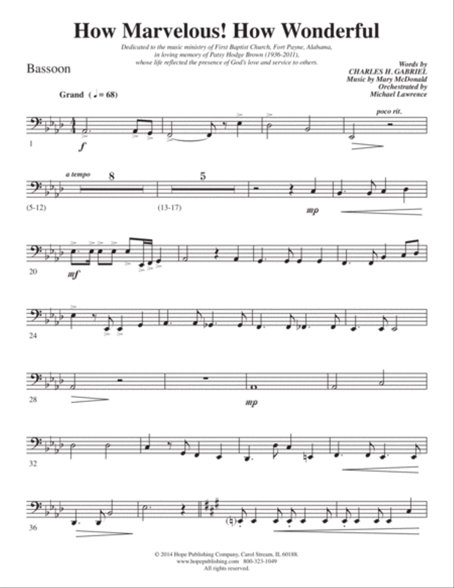 How Marvelous! How Wonderful! 4-Part scores gallery preview page 29