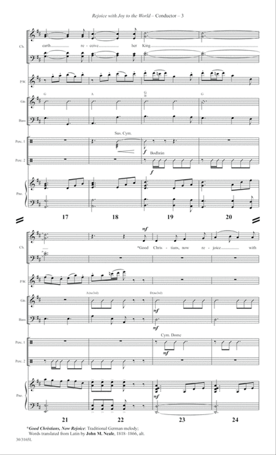Rejoice with Joy to the World (Score only) Flute scores gallery preview page 5
