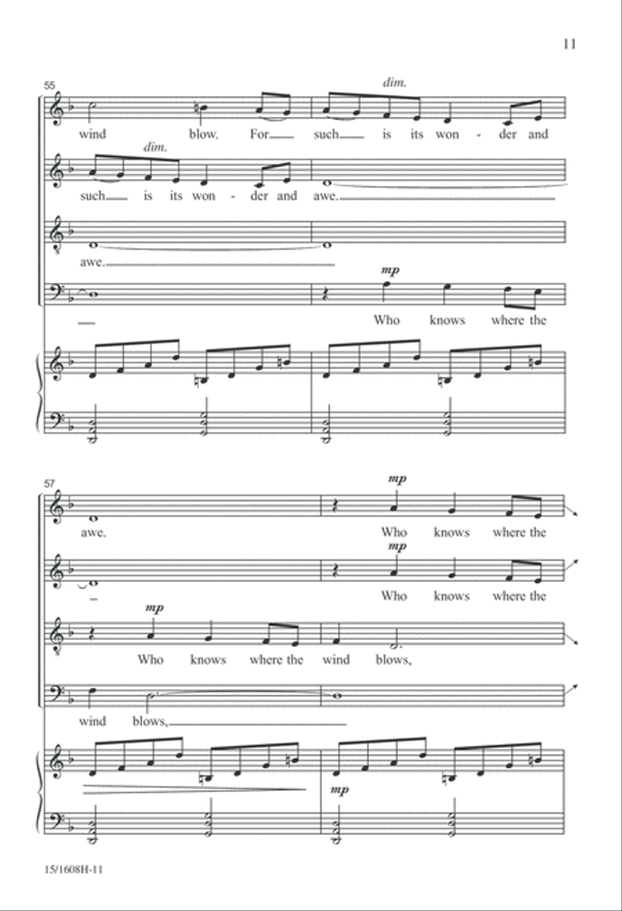 Who Knows? 4-Part scores gallery preview page 11