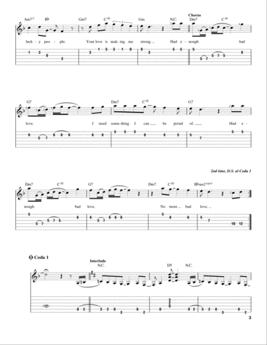 Bad Love Bad Love Acoustic Guitar scores gallery preview page 3