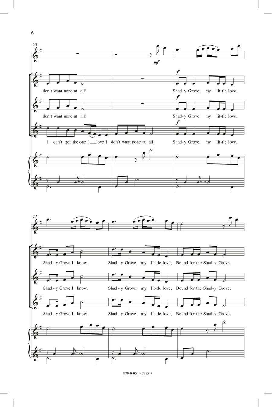 Shady Grove (with The Cuckoo) SSA scores gallery preview page 4