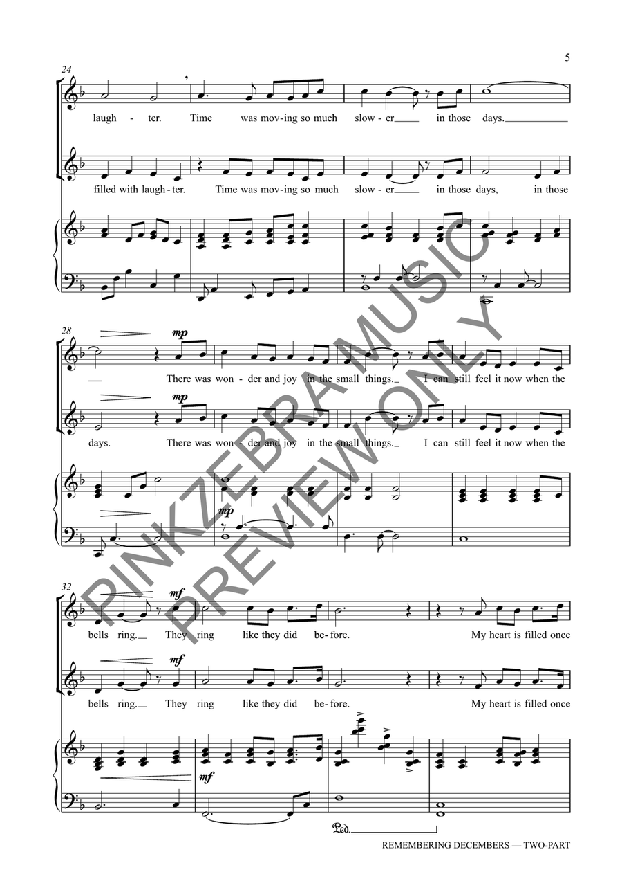 Remembering Decembers (Two-Part) 2-Part scores gallery preview page 6