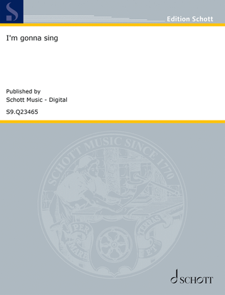 Book cover for I'm gonna sing