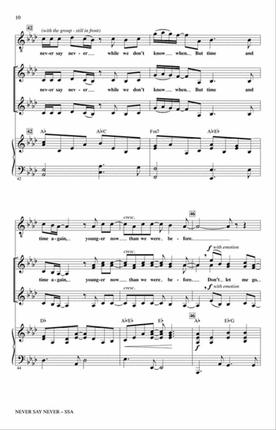 Never Say Never SSA scores gallery preview page 2