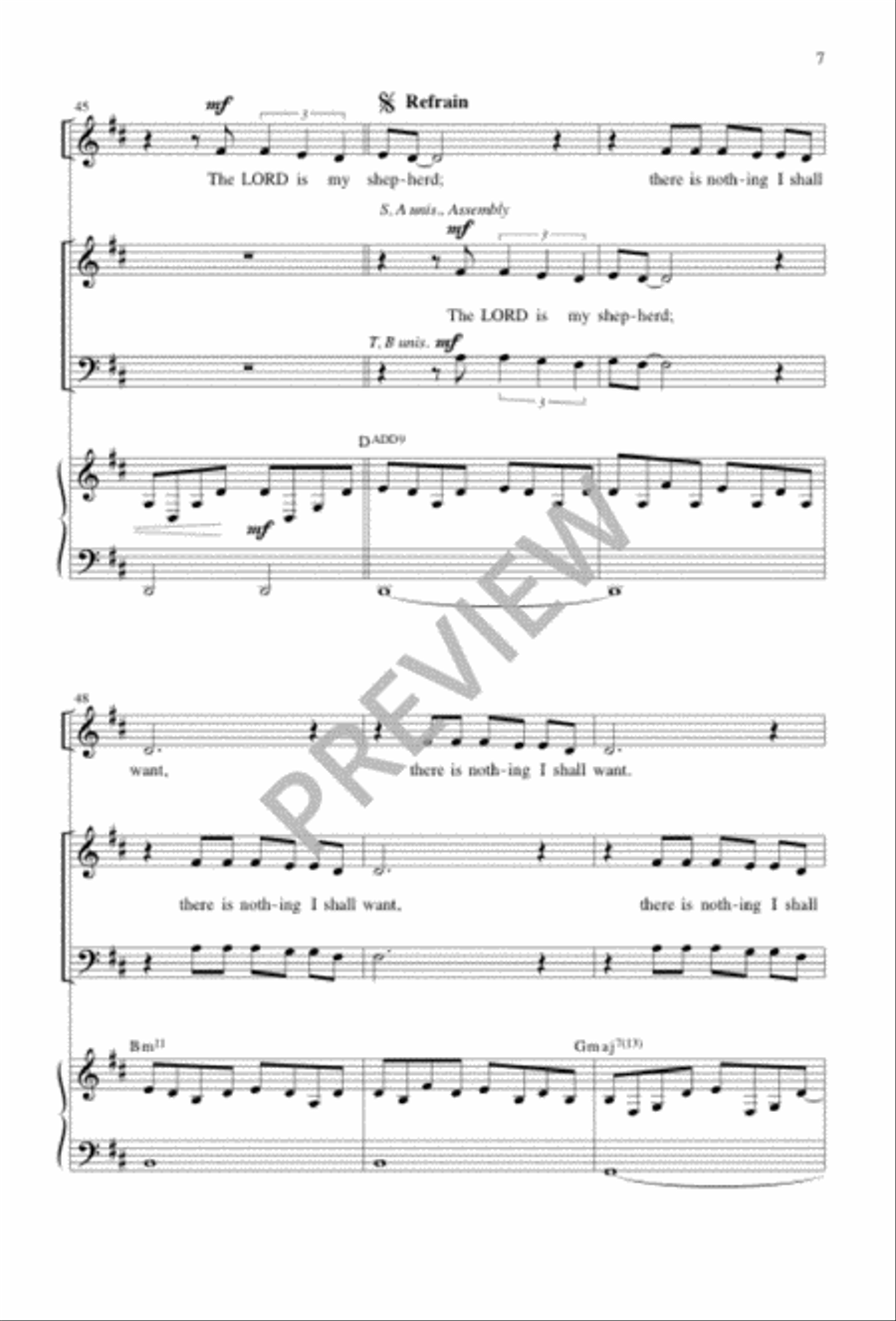 The Lord Is My Shepherd 2-Part scores gallery preview page 7