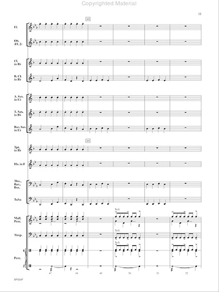 T-Rex (A Tone Poem for Band) Concert Band scores gallery preview page 12