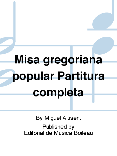 Misa gregoriana popular Partitura completa