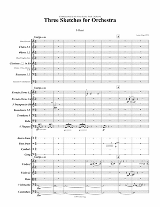 Book cover for Three Sketches for Orchestra Score and Parts