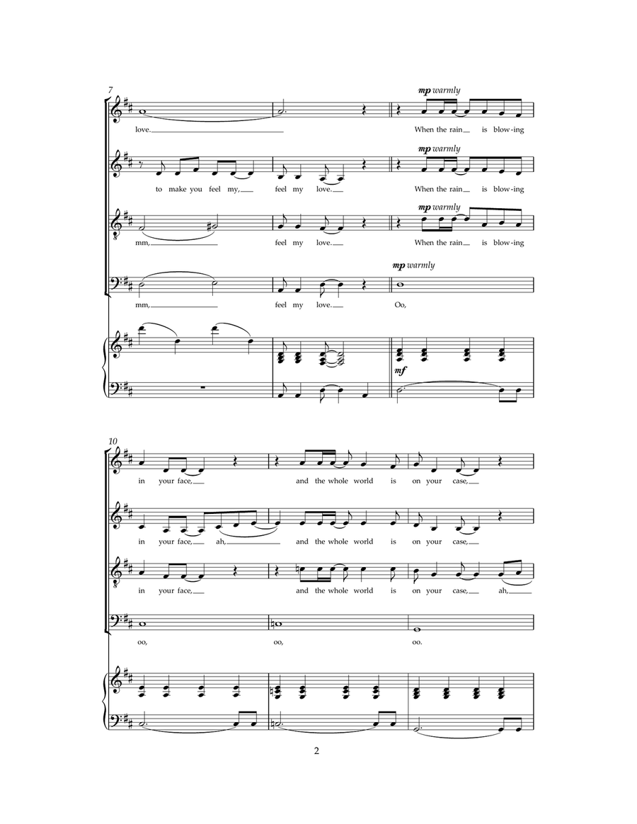 Make You Feel My Love (arr. Jeremy Birchall) 4-Part scores gallery preview page 2