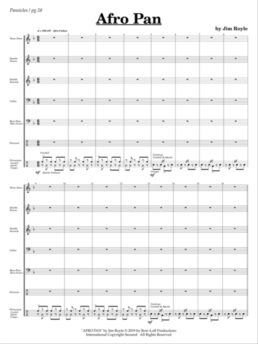 Pansicles - 7 Steel Pan Ensembles for 7 - 9 players Steel Pan scores gallery preview page 14