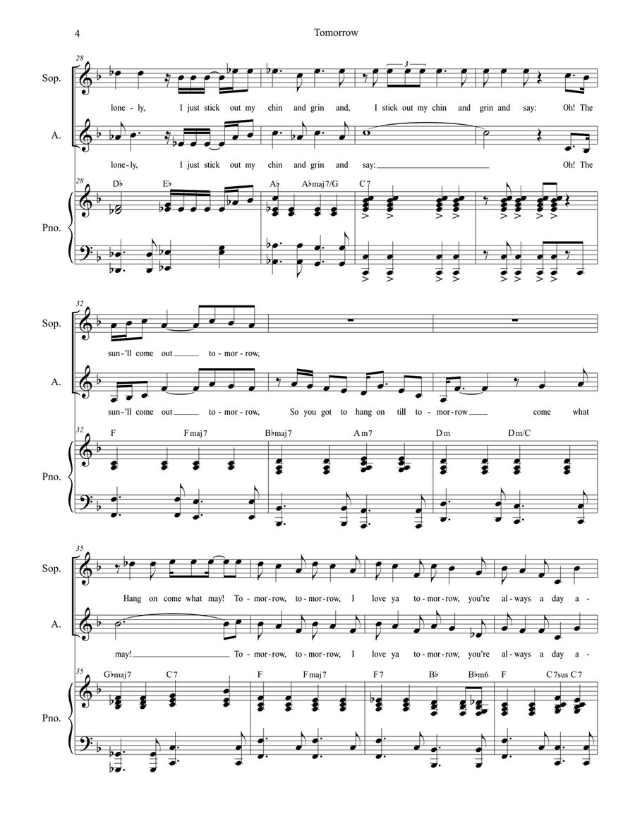 Tomorrow Alto Voice scores gallery preview page 4