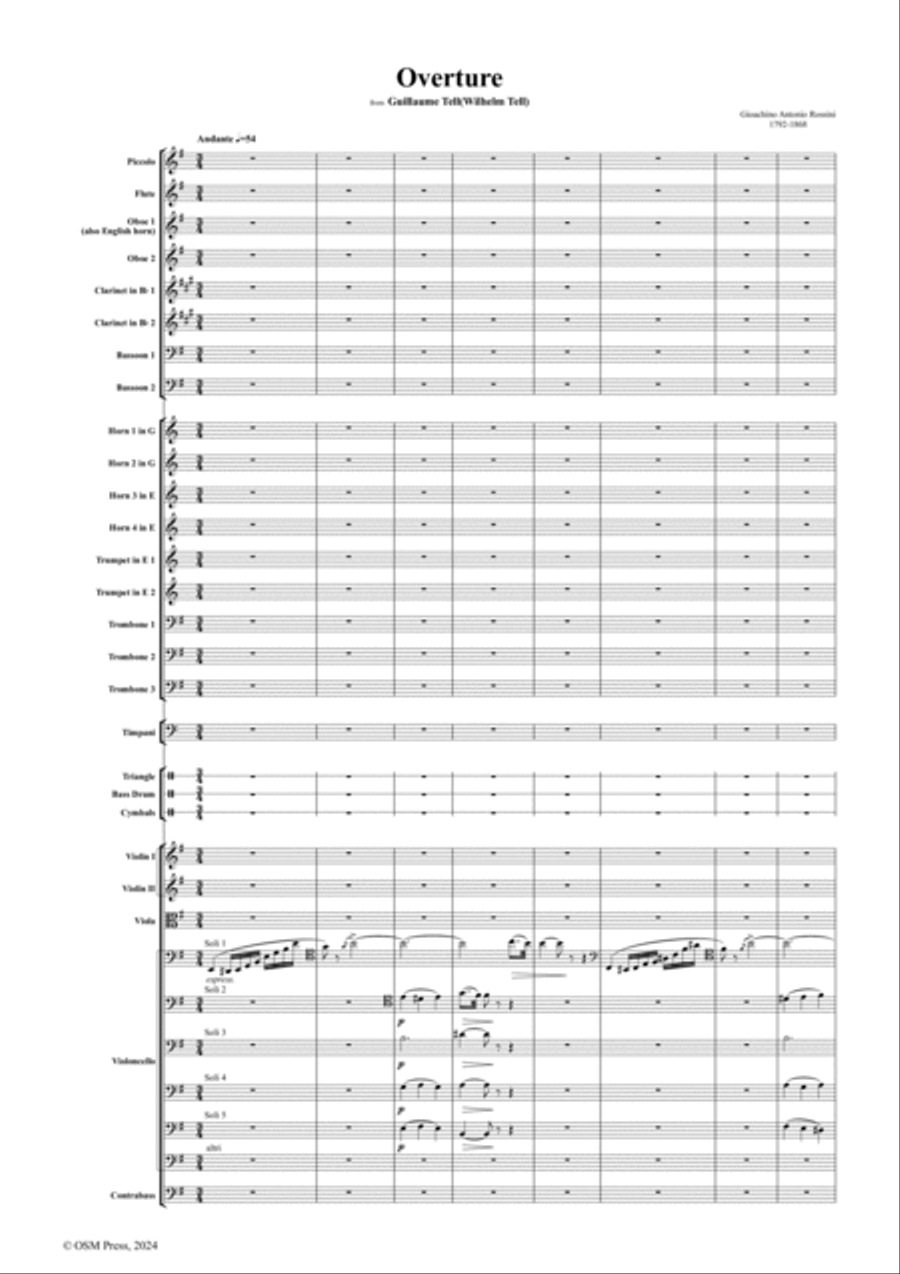 Rossini-Overture,for Orchestra String Orchestra scores gallery preview page 2