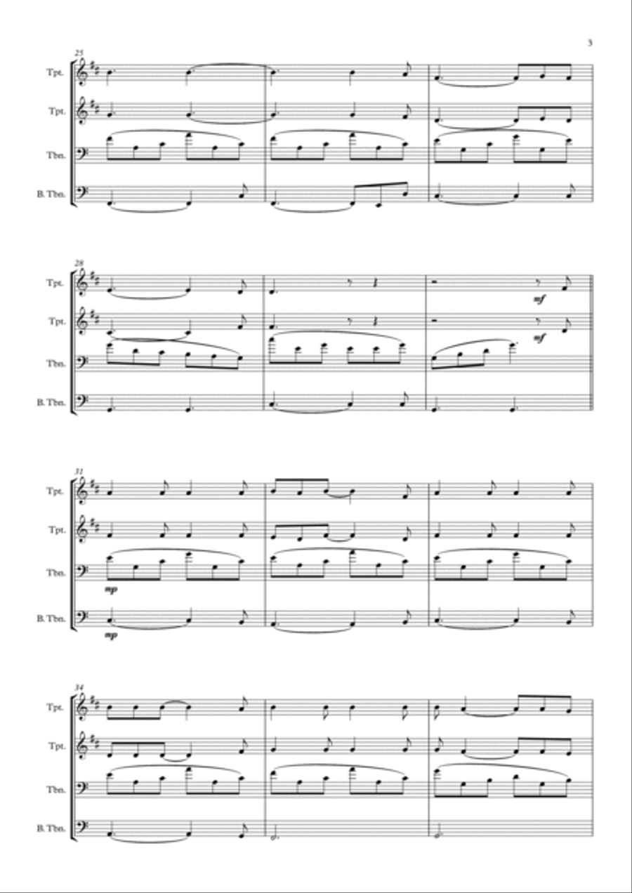 Hallelujah Brass Ensemble scores gallery preview page 3