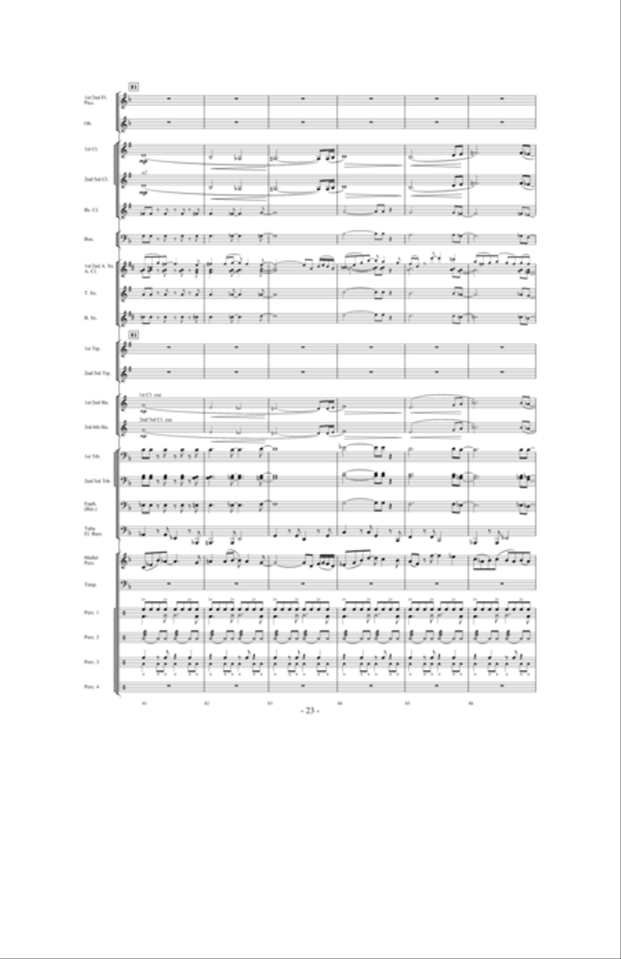 Brazil: Ceremony, Song and Samba Concert Band scores gallery preview page 22